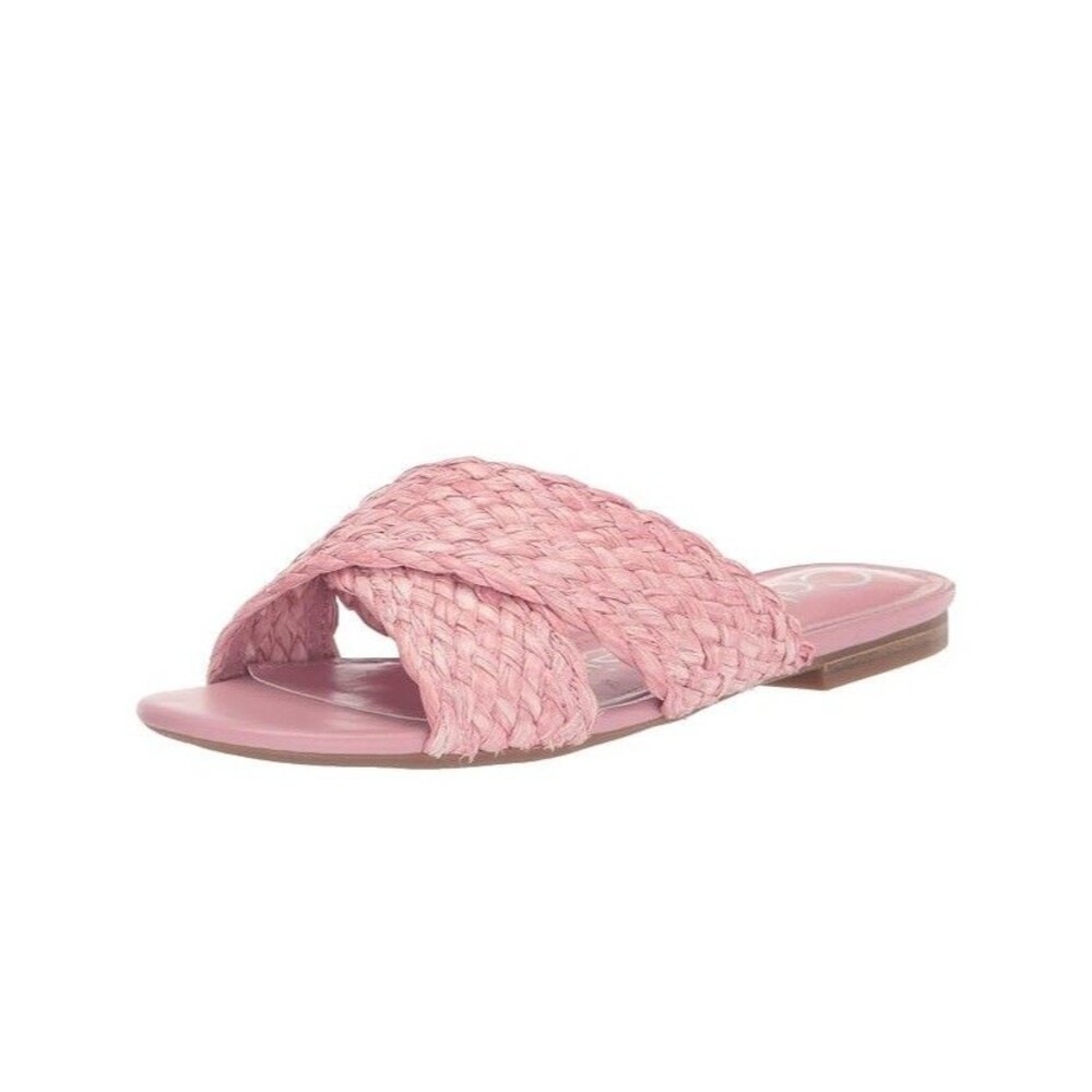 Calvin Klein Womens 5.5 M Medium Pink Junk Flat Slip On Sandals NIB ZV8